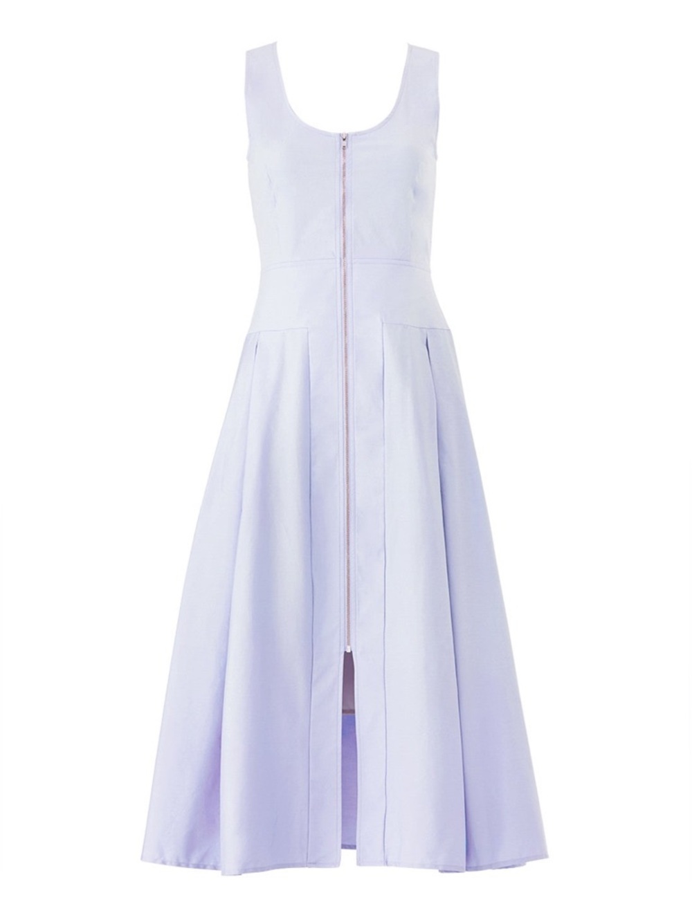 Hunter Bell Lavender Poppy Zip Midi Sun Dress Size 4 - Picture 4 of 13